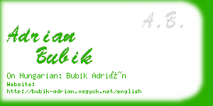 adrian bubik business card